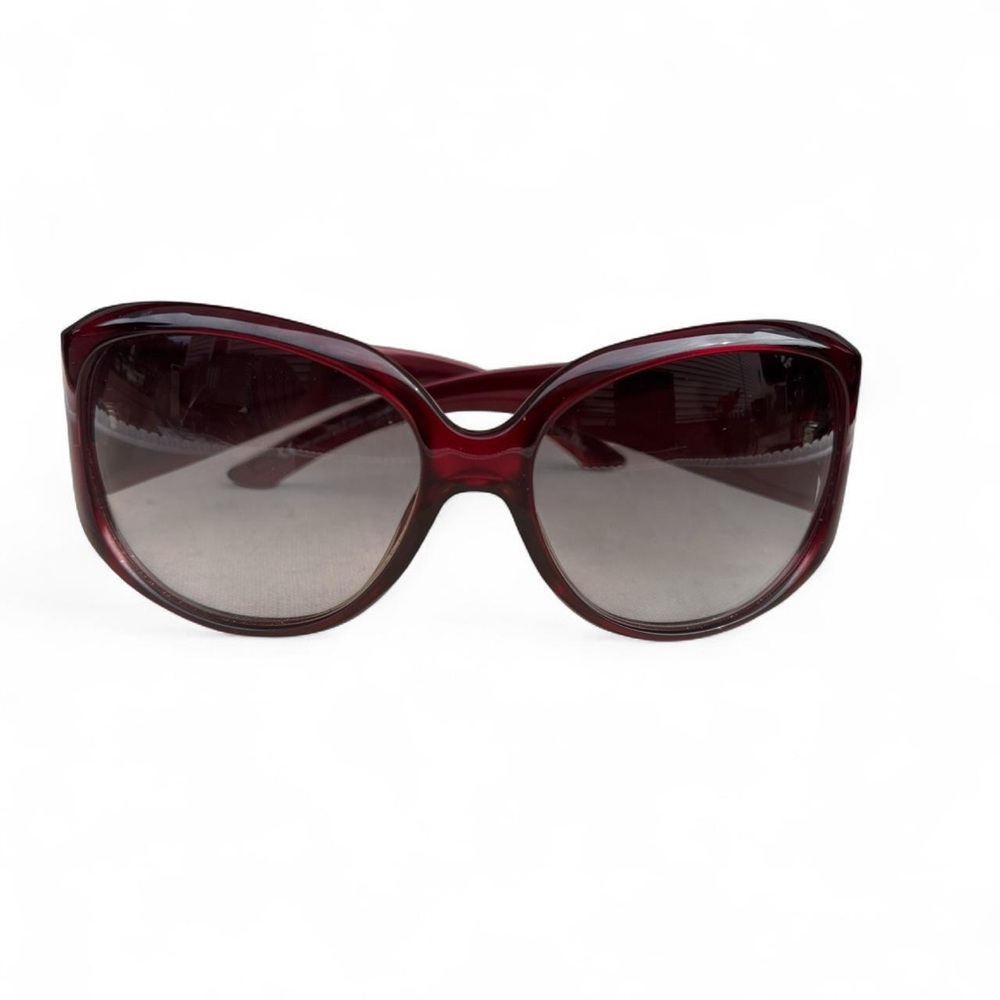 Dior Deep Red Sunglasses with Sparkling Embellishments - Picture 5 of 6